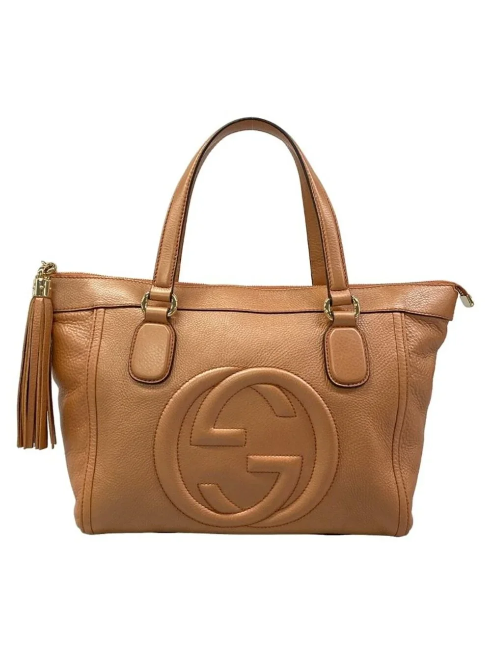 ★SOLD★ Gucci Handbag Soho Light Brown Leather - Picture 1 of 15